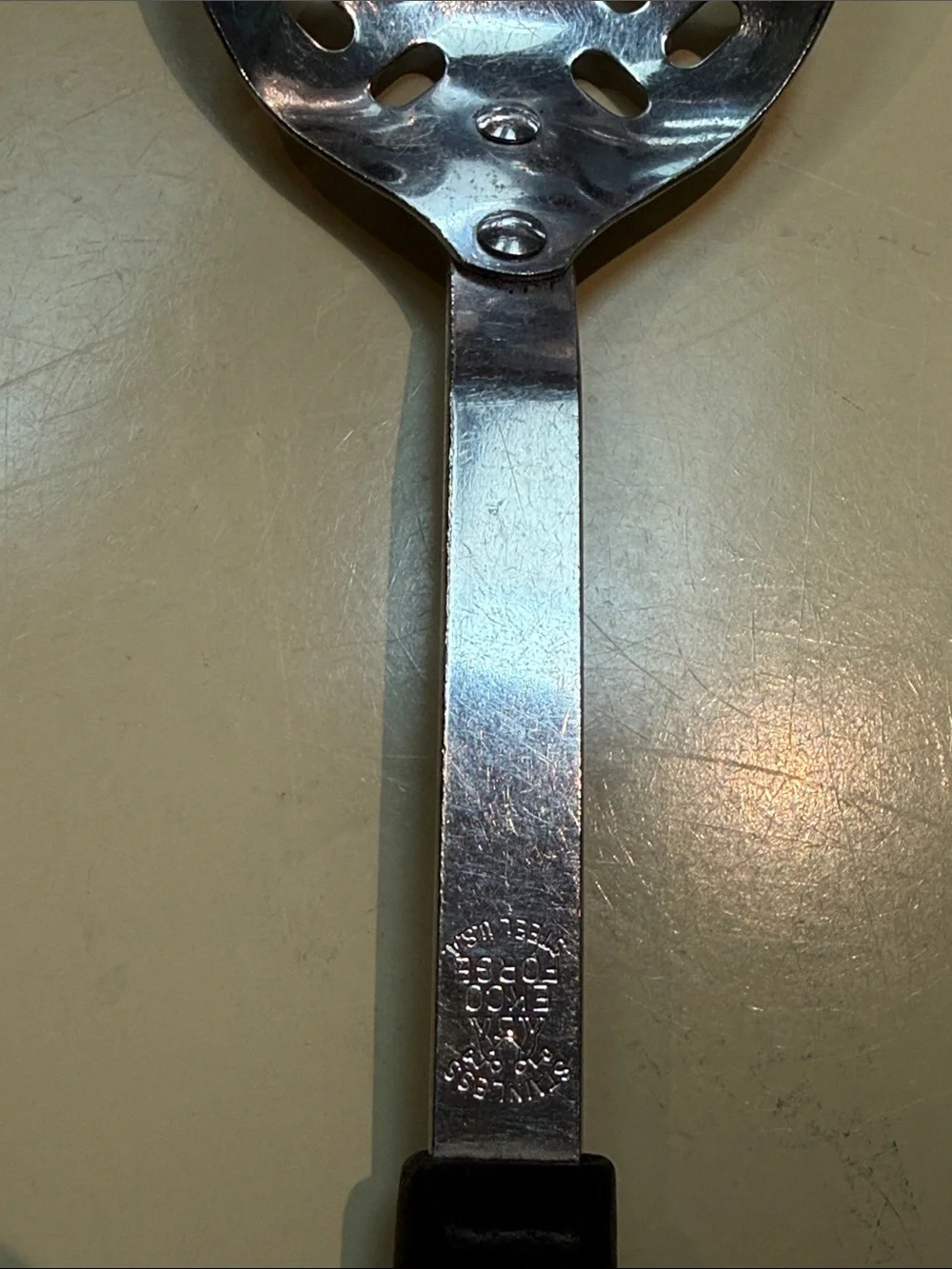 Vintage EKCO Forge Stainless Steel Slotted Spoon
